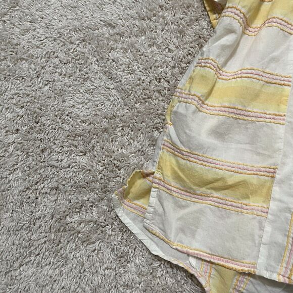 Matilda Jane Size Medium Oversized Pastel Striped Summer Picnic Ruffle Top - Picture 5 of 7